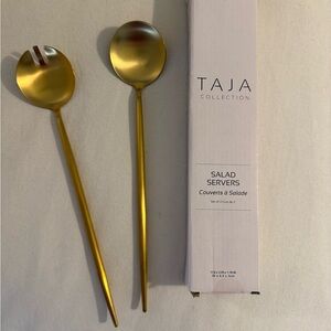 Taja gold salad servers